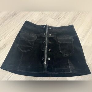 Tark 1 Black Velvet Women's Skirt